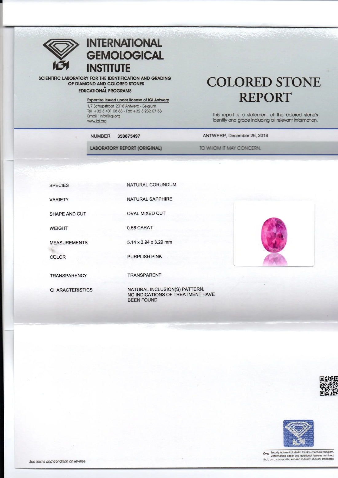 0.56 Ct IGI Certified Unheated Untreated Natural Old Burma Ruby AAAAA - Venus Gems