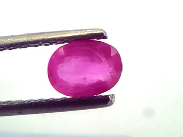0.90 Ct Certified Unheated Untreted Natural Old Burma Mines Ruby
