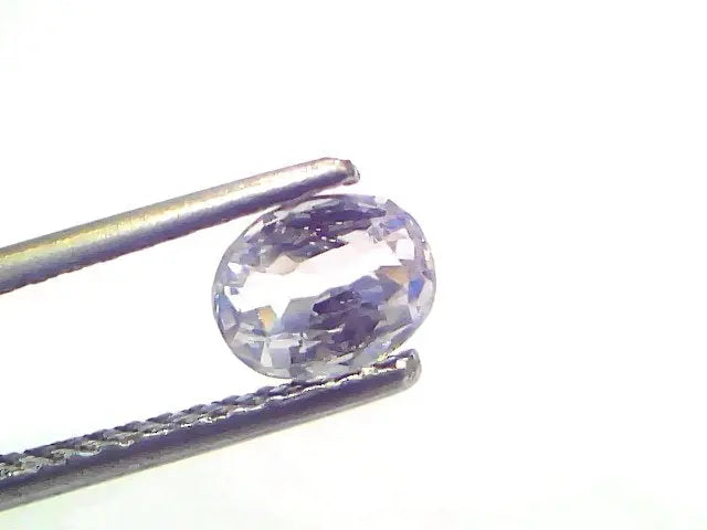 0.88 Ct Certified Unheated Untreated Natural Ceylon White Sapphire