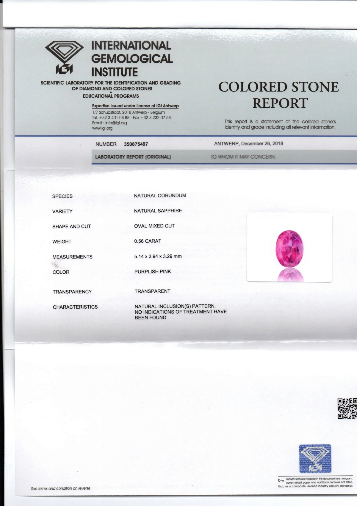 0.56 Ct IGI Certified Unheated Untreated Natural Old Burma Ruby AAAAA - Venus Gems