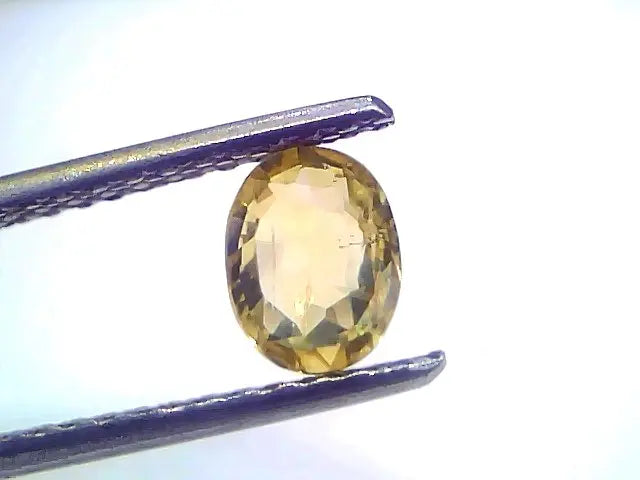 1.05 Ct Certified Unheated Untreated Natural Ceylon Yellow Sapphire