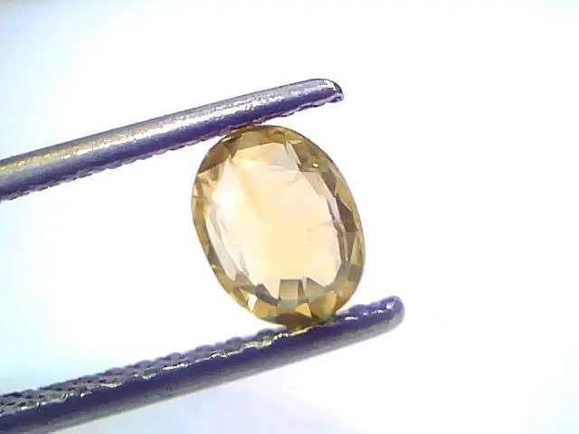 1.05 Ct Certified Unheated Untreated Natural Ceylon Yellow Sapphire