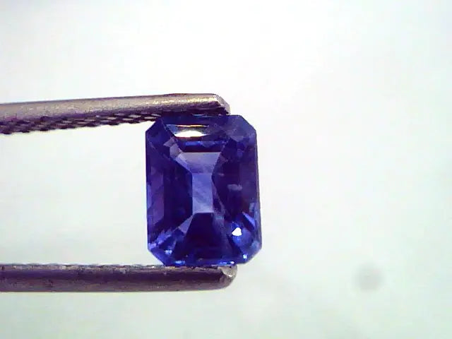 1.08 Ct Emerald Cut Unheated Natural Ceylon Blue Sapphire AA