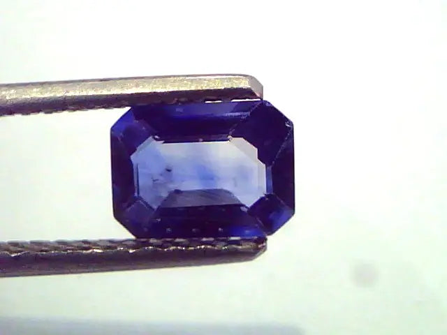 1.26 Ct Emerald Cut Unheated Natural Ceylon Blue Sapphire AAA