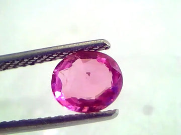 1.27 Ct Unheated Untreated Natural Old Burma Ruby Gemstone *Rare*