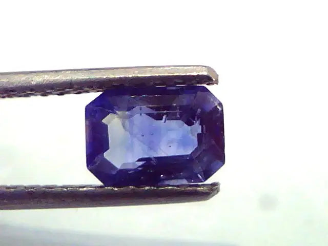 1.28 Ct Emerald Cut Unheated Natural Ceylon Blue Sapphire AA