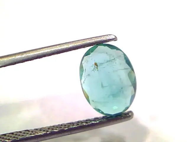 1.39 Ct GII Certified Untreated Natural Zambian Emerald Gemstone AAAAA