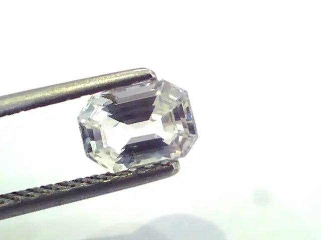 1.49 Ct Unheated Untreated Natural White Sapphire Gemstone AAAAA