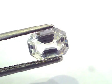 1.49 Ct Unheated Untreated Natural White Sapphire Gemstone AAAAA
