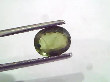 1.44 Carat Unheated Untreated Natural Srilankan Green Sapphire - Venus Gems