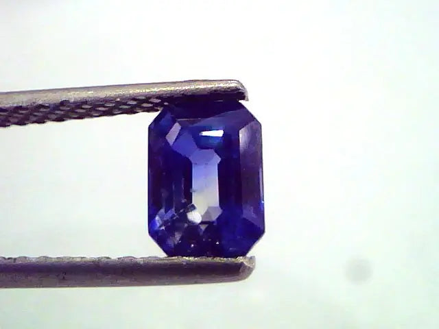 1.54 Ct Emerald Cut Unheated Natural Ceylon Blue Sapphire AAAA