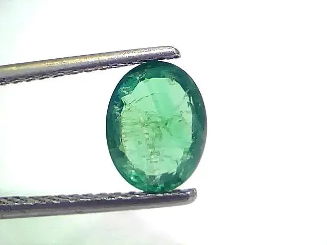 1.50 Ct GII Certified Untreated Natural Zambian Emerald Gemstone - Venus Gems