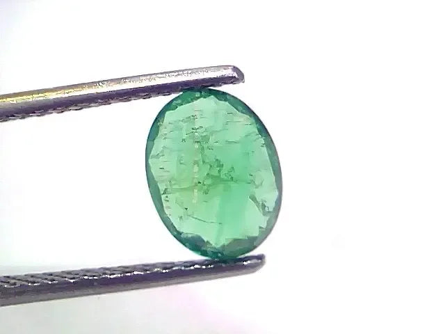 1.50 Ct GII Certified Untreated Natural Zambian Emerald Gemstone - Venus Gems