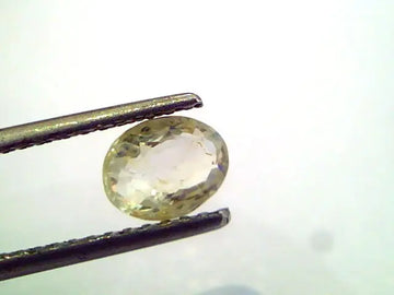 1.54 Ct Unheated Untreated Natural Ceylon Yellow Sapphire Pukhraj Gems