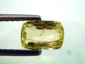 1.6 Ct Unheated Untreated Natural Ceylon Yellow Sapphire/Pukhraj