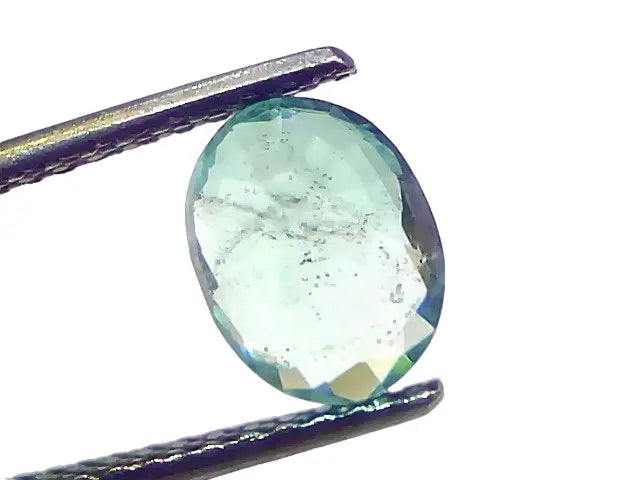 1.63 Ct GII Certified Untreated Natural Zambian Emerald Gemstone Panna