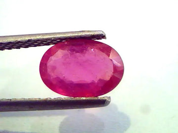 1.64 Ct Natural Ruby Gemstone Manek Gem for Sun (Heated)