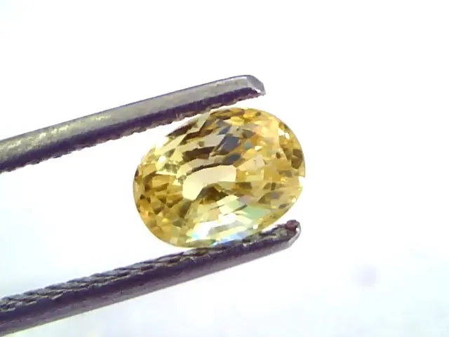 1.67 Ct Unheated Untreated Natural Ceylon Yellow Sapphire/Pukhraj