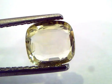 1.69 Ct Unheated Untreated Natural Ceylon Yellow Sapphire/Pukhraj