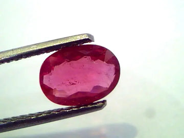 1.79 Ct Natural Ruby Gemstone Manek Gem for Sun (Heated)