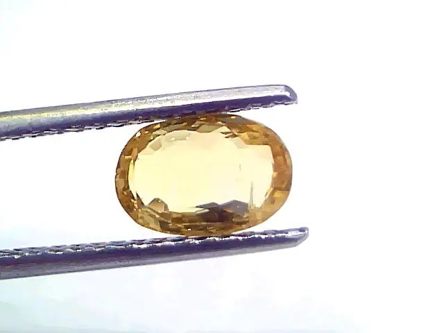 1.76 Ct Certified Unheated Untreated Natural Ceylon Yellow Sapphire