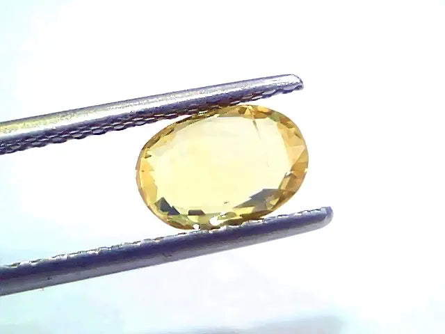 1.76 Ct Certified Unheated Untreated Natural Ceylon Yellow Sapphire