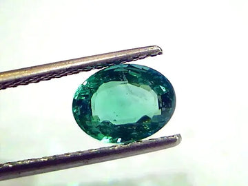 1.74 Ct IGI Certified Untreated Natural Zambian Emerald Gemstone AAA