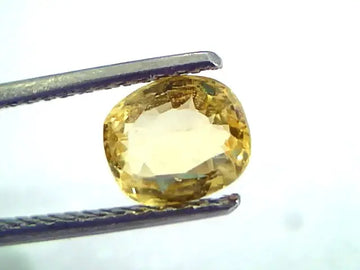 1.80 Ct Unheated Untreated Natural Ceylon Yellow Sapphire/Pukhraj