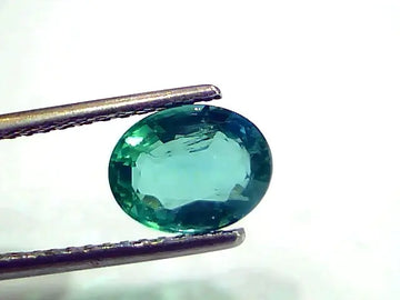 1.83 Ct GII Certified Untreated Natural Zambian Emerald Gemstone AAA