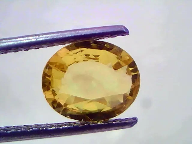 1.85 Ct Certified Untreated Natural Ceylon Yellow Sapphire Gemstones