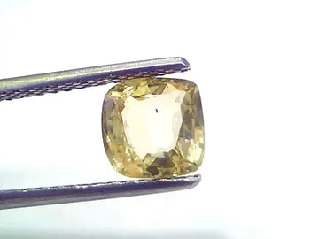 1.90 Ct Certified Unheated Untreated Natural Ceylon Yellow Sapphire - Venus Gems
