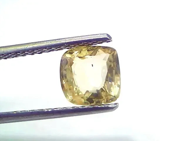 1.90 Ct Certified Unheated Untreated Natural Ceylon Yellow Sapphire - Venus Gems