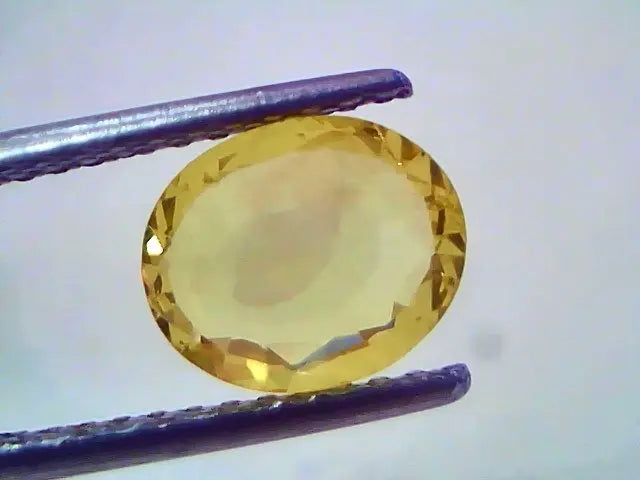 1.85 Ct Certified Untreated Natural Ceylon Yellow Sapphire Gemstones