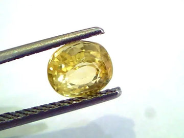 1.87 Ct Unheated Untreated Natural Ceylon Yellow Sapphire Gems