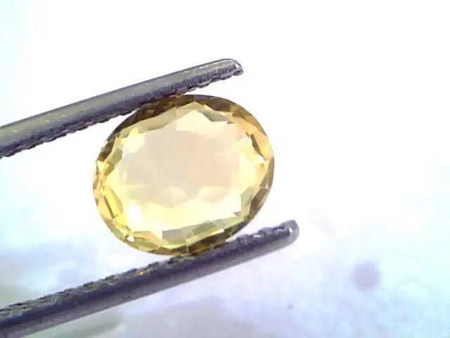 1.88 Ct Unheated Untreated Natural Ceylon Yellow Sapphire/Pukhraj