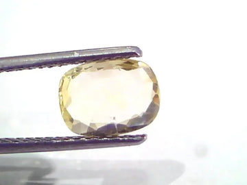 1.90 Ct Unheated Untreated Natural Ceylon Yellow Sapphire Pukhraj