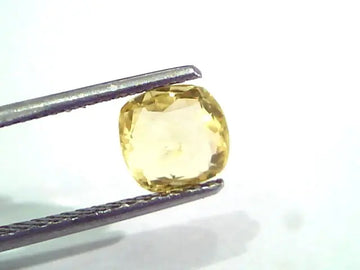 1.90 Ct Unheated Untreated Natural Ceylon Yellow Sapphire Pukhraj