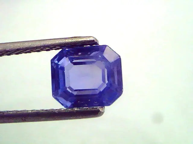 1.94 Ct Emerald Cut Unheated Natural Ceylon Blue Sapphire/Neelam