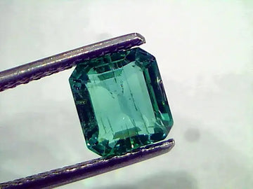 1.89 Ct IGI Certified Untreated Natural Zambian Emerald Gems AAA