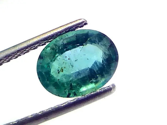 1.89 Ct Certified Untreated Natural Zambian Emerald Gemstones