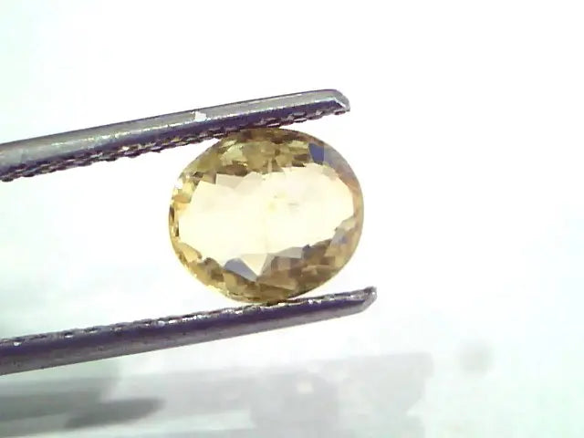 2.01 Ct Unheated Untreated Natural Ceylon Yellow Sapphire Pukhraj