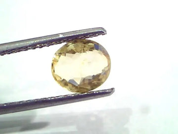 2.01 Ct Unheated Untreated Natural Ceylon Yellow Sapphire Pukhraj