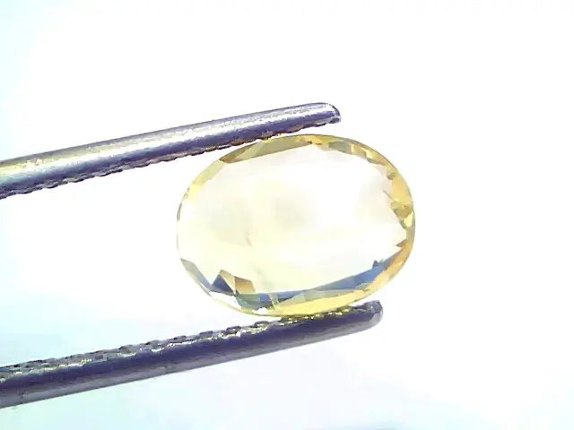 2.05 Ct Certified Unheated Untreated Natural Ceylon Yellow Sapphire