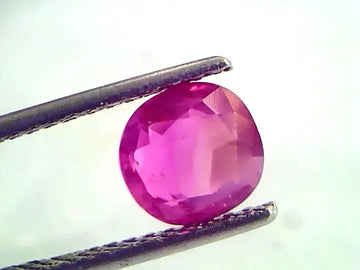 1.92 Ct Unheated Untreated Natural Old Burma Ruby Gemstone *Rare*