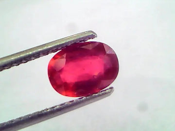 1.95 Ct Natural Ruby Gemstone Manek Gem for Sun (Heated)