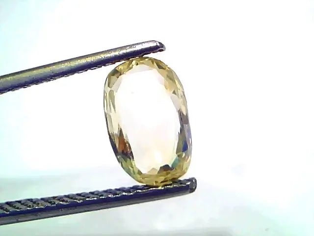 2.00 Ct Certified Unheated Untreated Natural Ceylon Yellow Sapphire