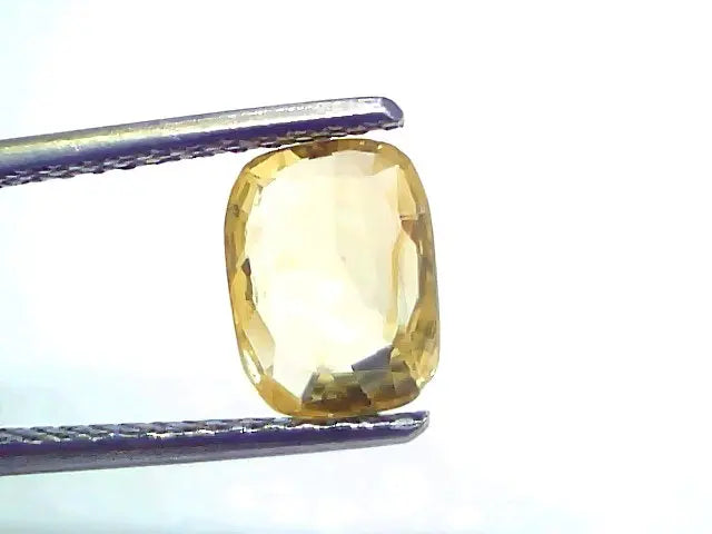 1.95 Ct Certified Unheated Untreated Natural Ceylon Yellow Sapphire