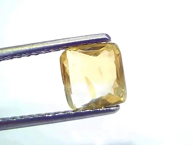 2.04 Ct Certified Unheated Untreated Natural Ceylon Yellow Sapphire