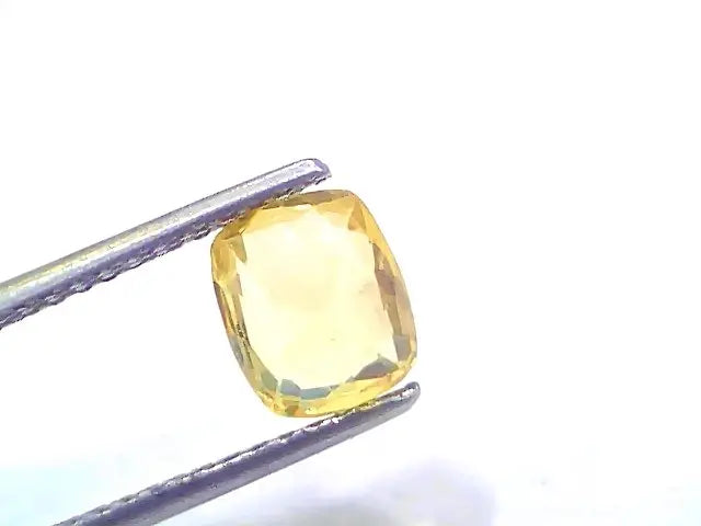 1.97 Ct Certified Unheated Untreated Natural Ceylon Yellow Sapphire