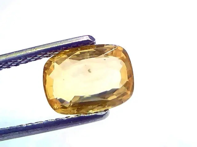 2.05 Ct Certified Untreated Natural Ceylon Yellow Sapphire Gemstone